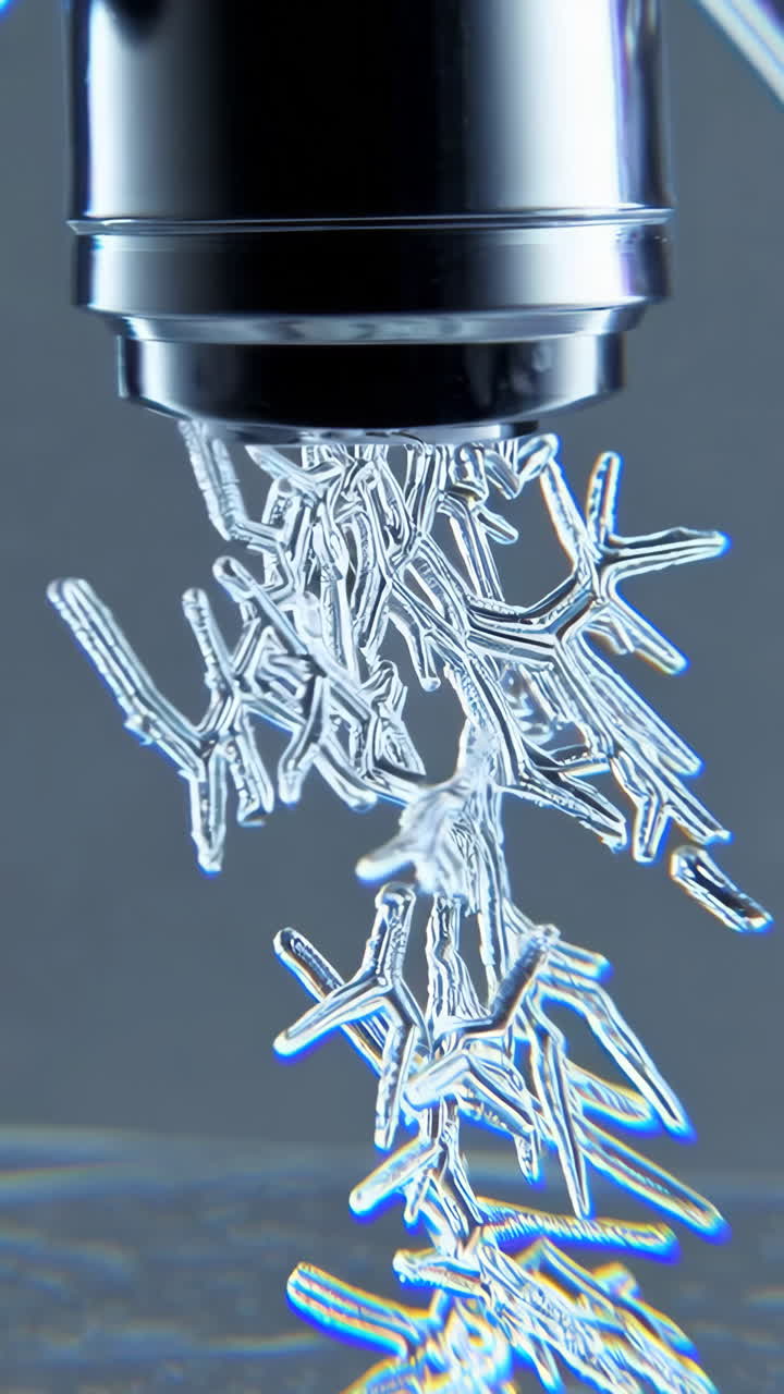 Close-up of Water Droplets and Faucet