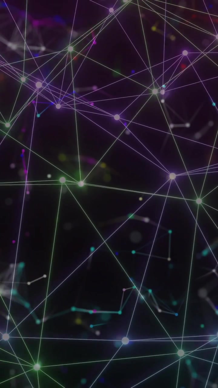 Animazione di una rete di connessioni su forme