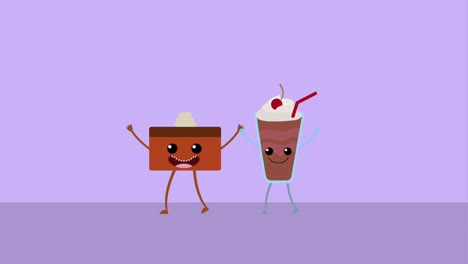 dibujos animados de comida kawaii