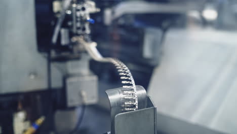 modern cable factory. process of manufacturing the wiring harnesses