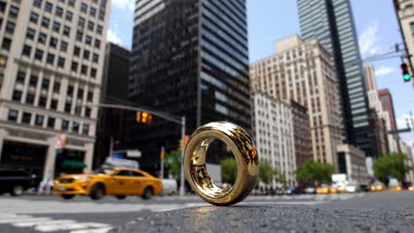 Gold Ring on NYC Street