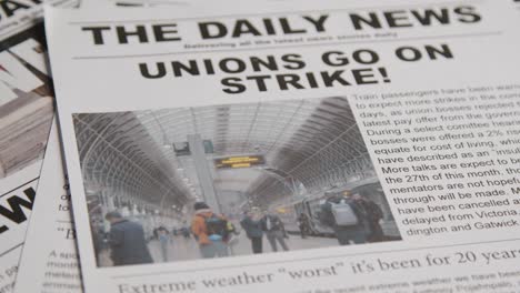 Newspaper-Headline-Discussing-Strike-Negotiations-In-Trade-Union-Dispute-3