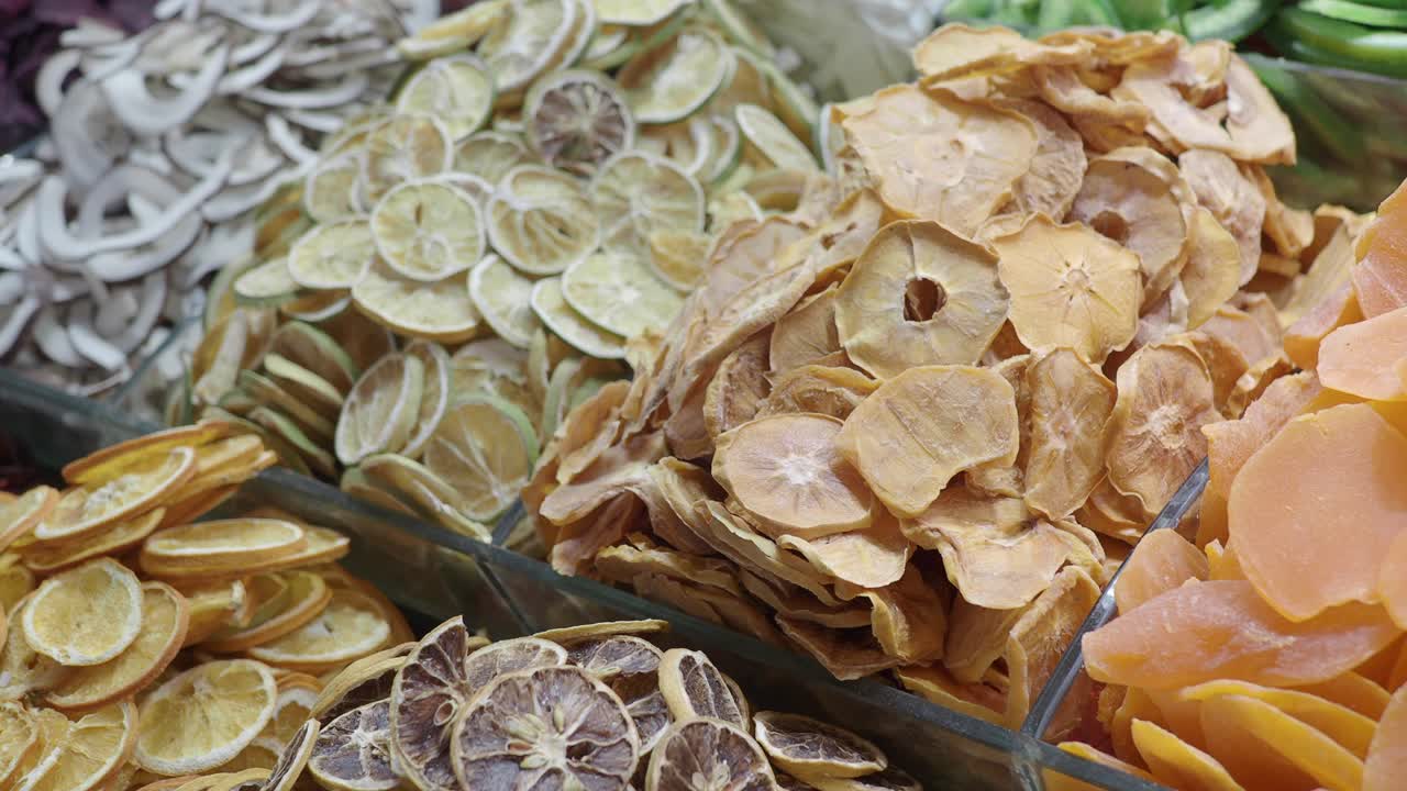 Variety of Dried Fruits at a Market
