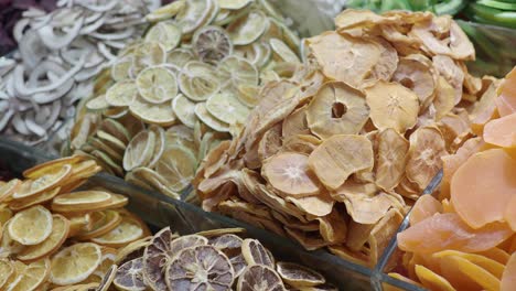 variety of dried fruits at a market