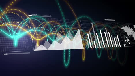 Animación-De-Análisis-Y-Visualización-De-Datos-Con-Gráficos-Y-Tablas-Sobre-Fondo-Oscuro