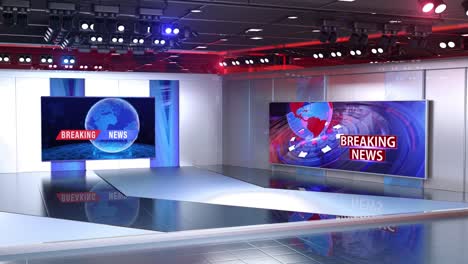 fondo de estudio de noticias virtuales en 3d, bucle