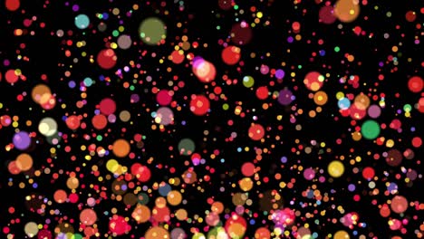 las formas de círculos coloridos brillan brillantemente.
