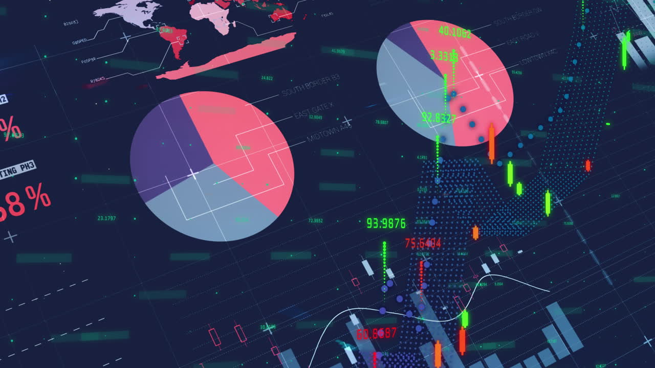 Animation of statistics with data processing