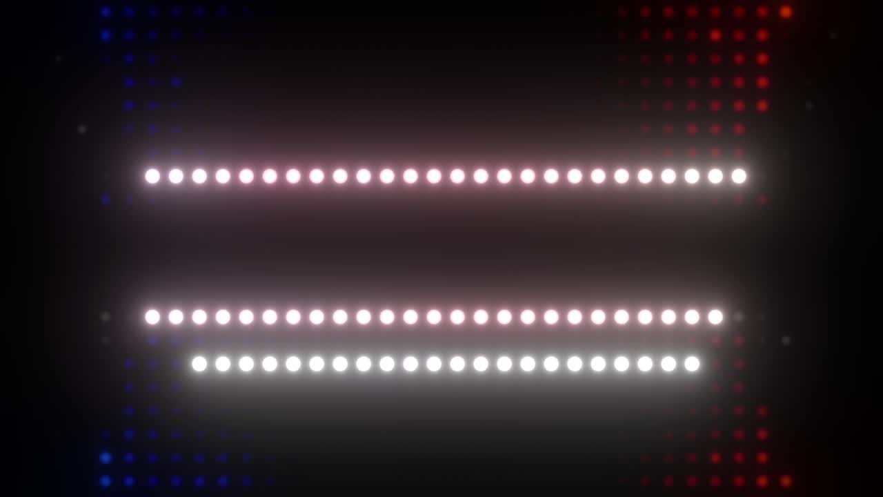 Double Horizontal Rows of Glowing LED Lights