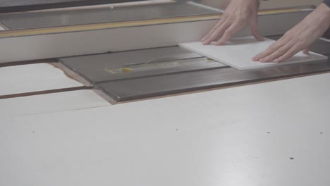 cutting material with table saw