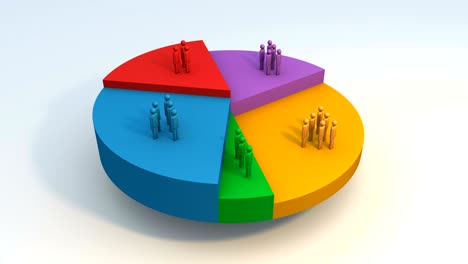 colorful radial diagram animation - seamless loop