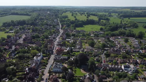 Video-De-Drones-4k-Del-Pueblo-De-Bridge-Cerca-De-Canterbury-En-Inglaterra