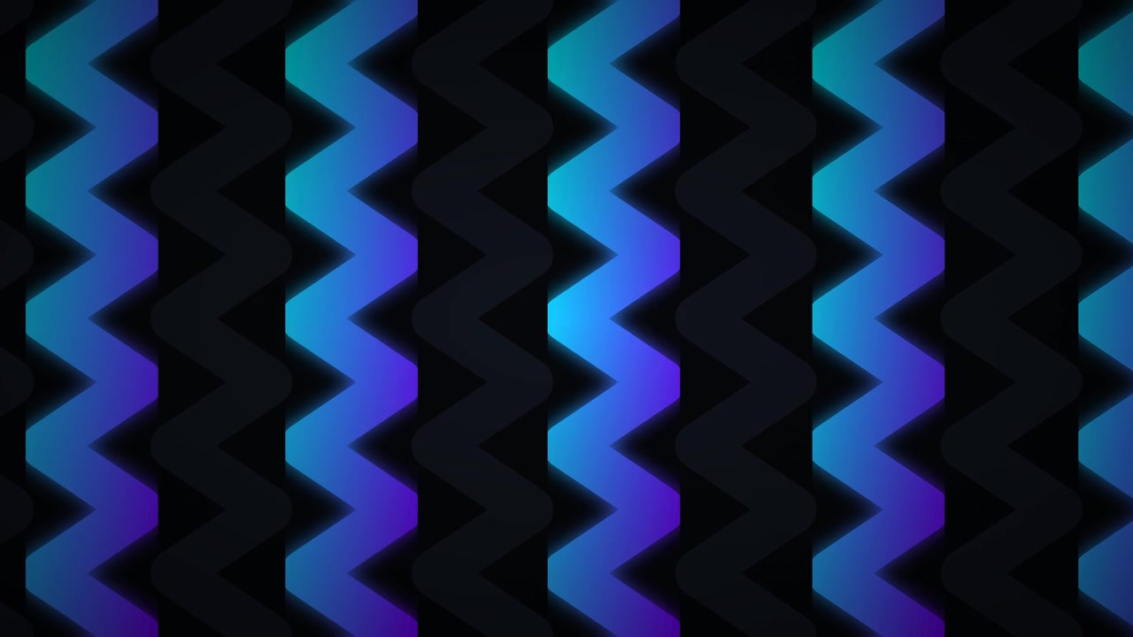 Abstract Motion Background with Glowing Blue Zigzag Lines