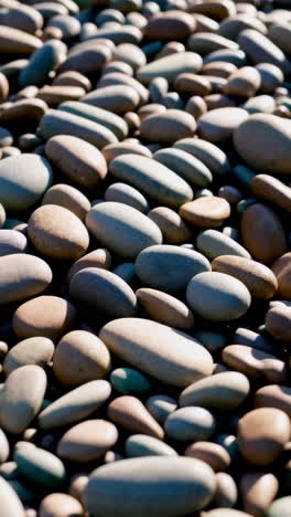 close-up of pebbles on a beach