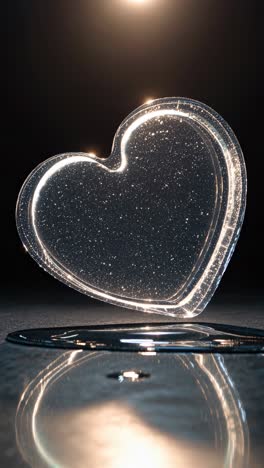 floating glass heart