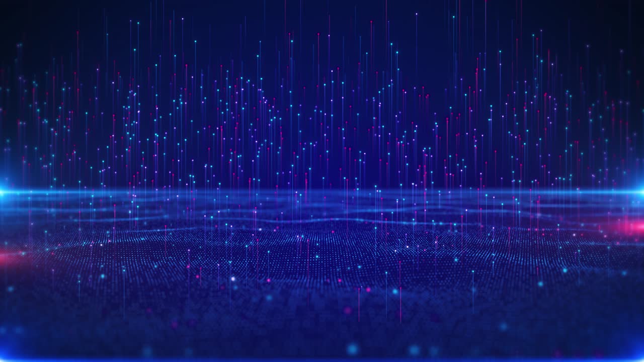Futuristisk digital abstrakt kyberteknologi internett nettverkstilkoblingsbakgrunn AI stordata