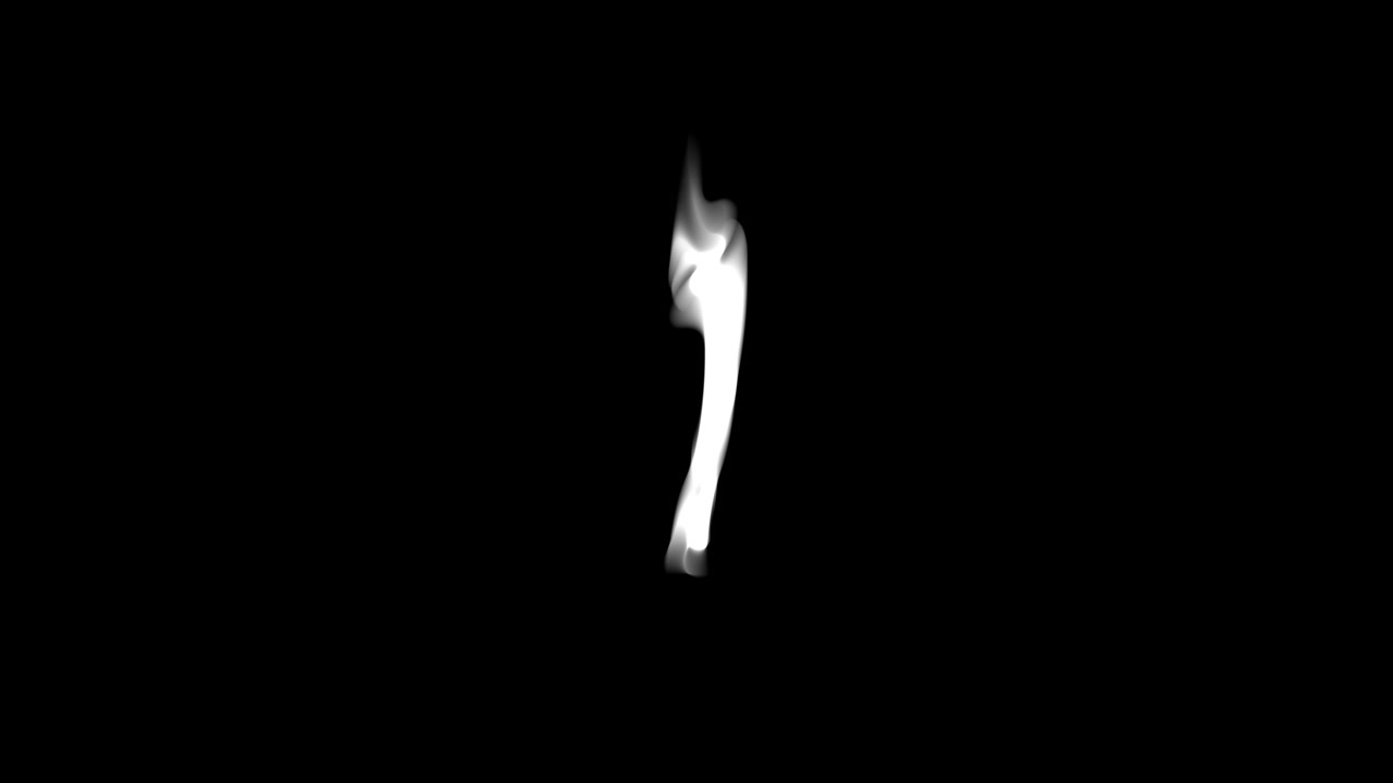 Abstract White Smoke Rising Against Black Background
