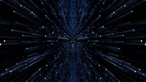 partículas de polvo azul abstracto luz bokeh títulos de movimiento bucle de fondo cinematográfico