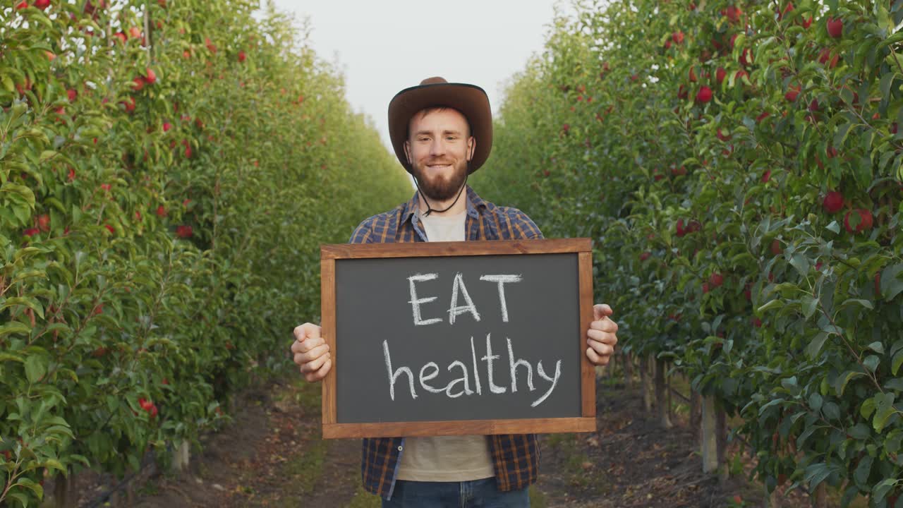 Farmer promotes healthy eating in apple orchard