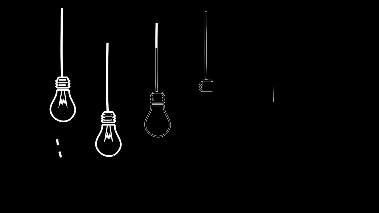 검은색과 색으로 나타나는 전구