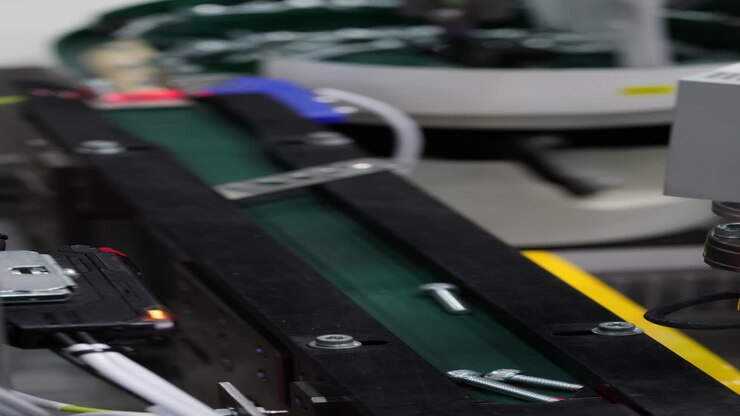 Automated Robotic Arm Picking Screws from Conveyor Belt