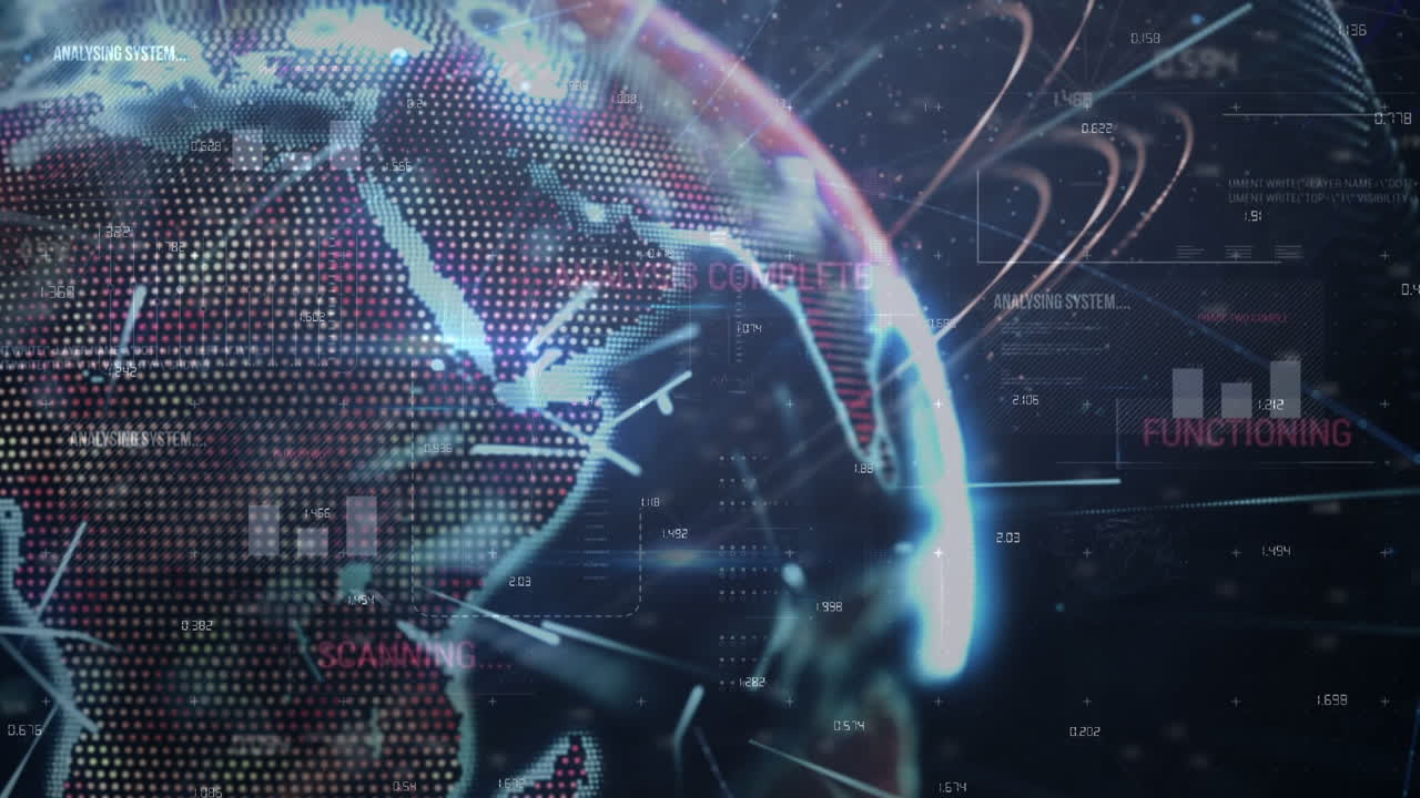 Animation of network of connections over globe