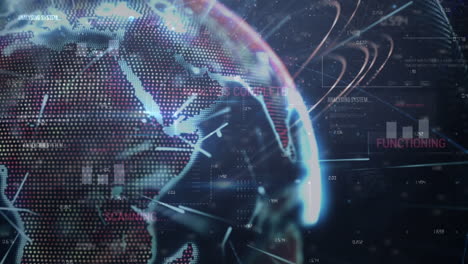 animation of network of connections over globe
