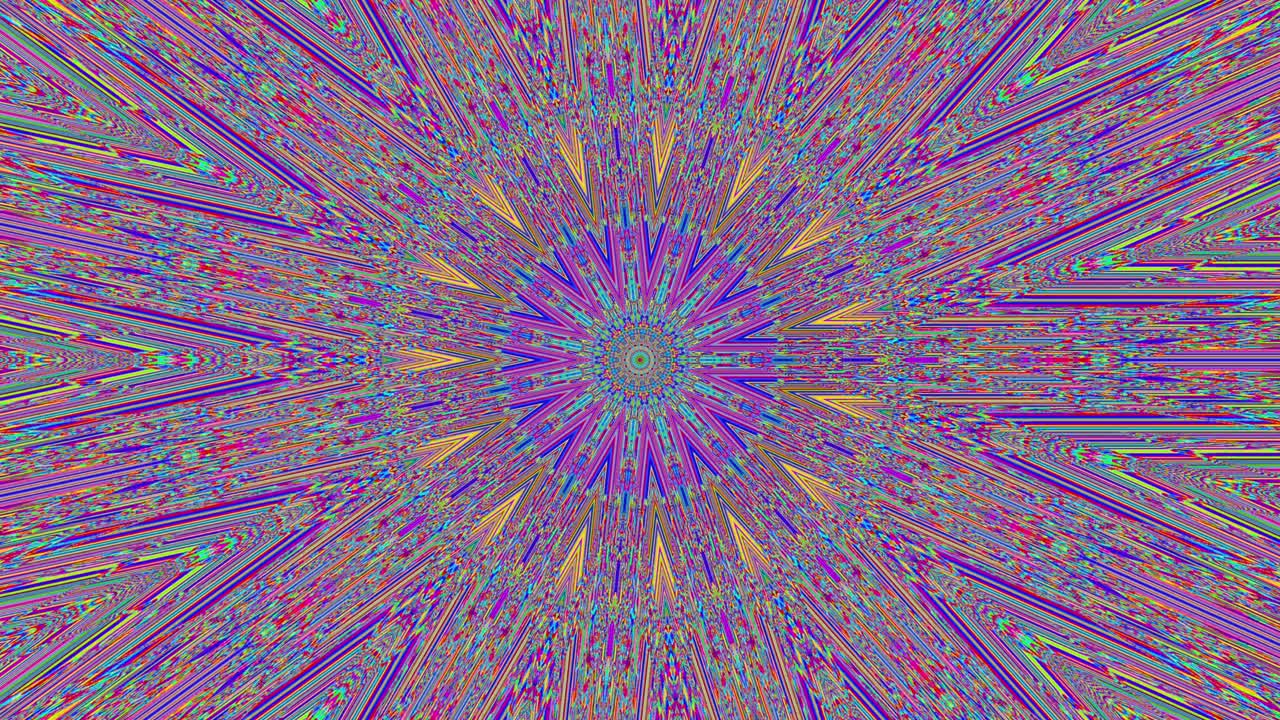 Affascinante sfondo caleidoscopico scintillante in stile vintage e nostalgico