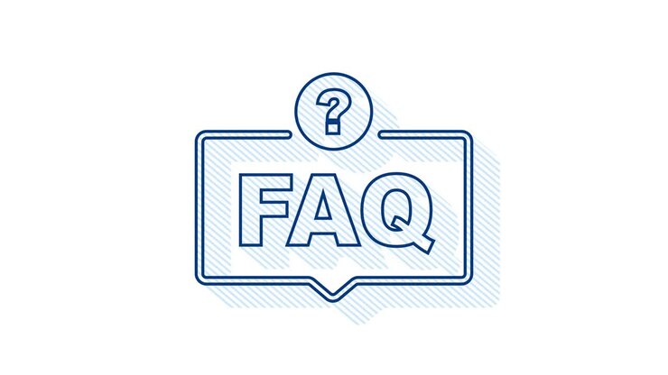 Frequently asked questions FAQ banner. Speech bubble with text FAQ. Motion Graphic