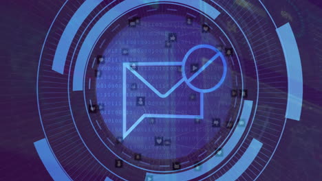 animation of data processing and scope over computer servers