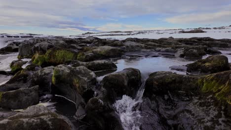 dettifoss iceland waterfa dettifoss, iceland waterfall in the winter season