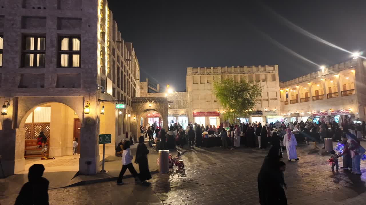 Night Market Scene in a Traditional Arabian City