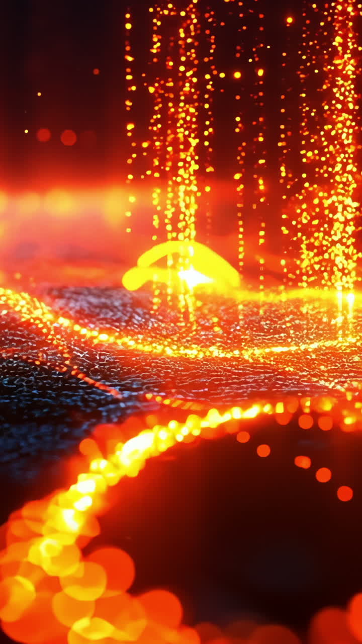 A bright orange and blue background with a dark blue foreground. The orange and blue colors are bright and vibrant, creating a sense of energy and excitement Vertical video