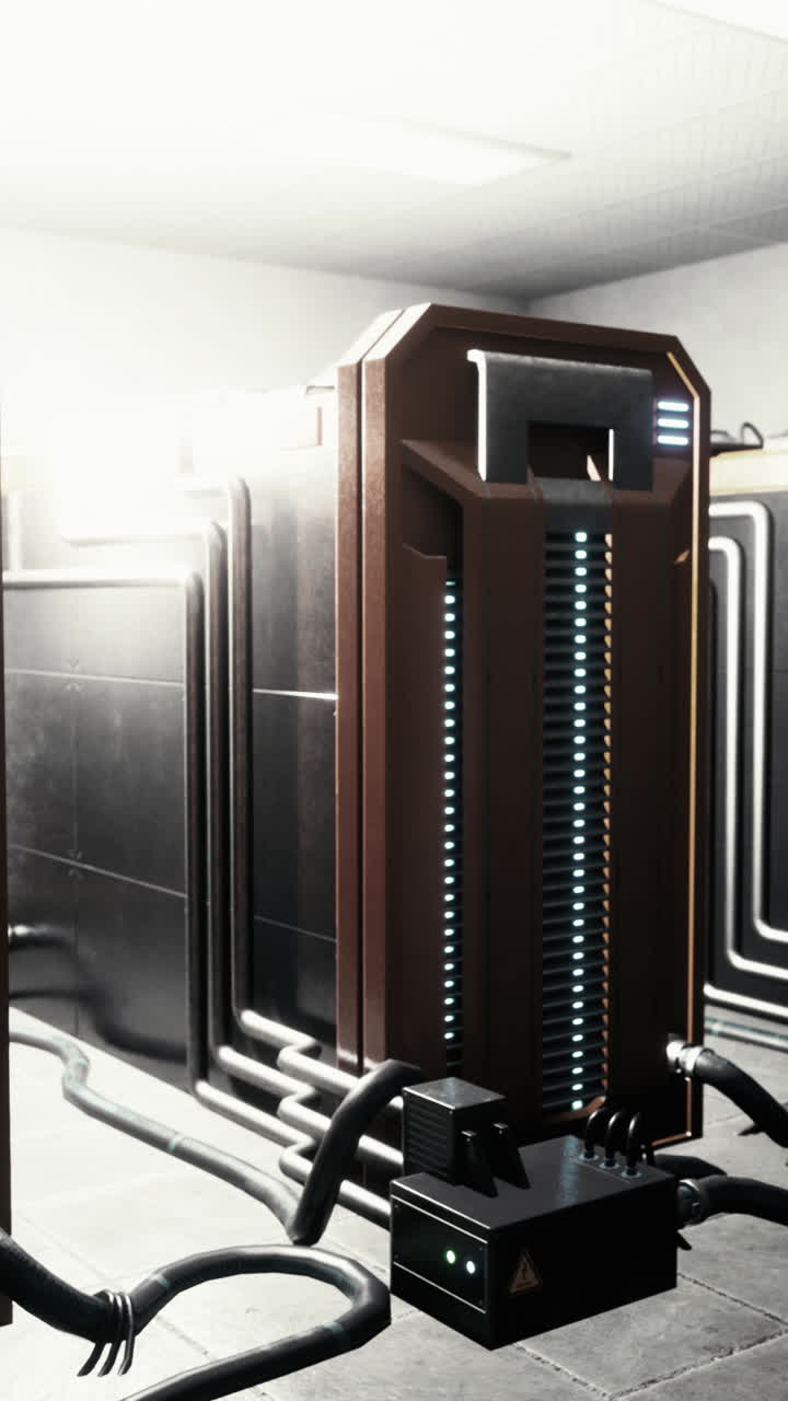 sala de servidores futurista con tecnología avanzada