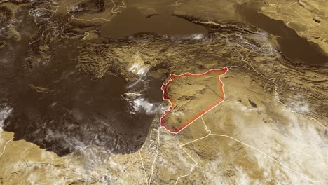 map of syria and borders, physical map middle east, arabian peninsula, map with reliefs and mountains and mediterranean sea