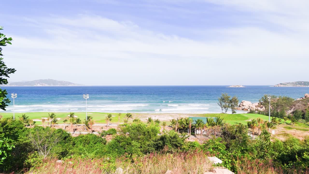 Aerial View of the Beach and Sea in Ninh HảI District.