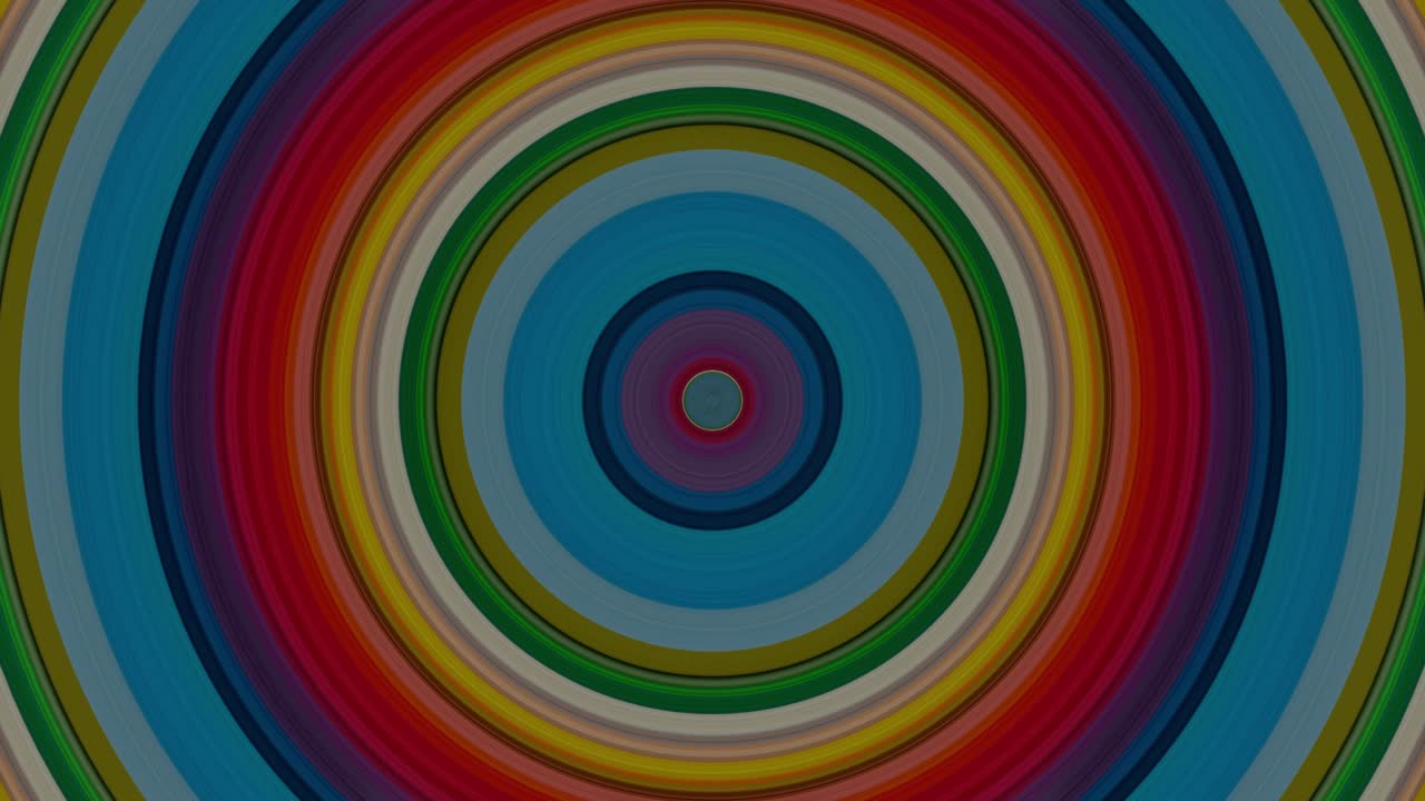 círculos de color arco iris con efecto de desplazamiento y movimiento circular. patrones de ilusión circular abstractos coloridos, úsalos para cualquier proyecto de presentación.4k de alta calidad. animación 3d, renderización 3d
