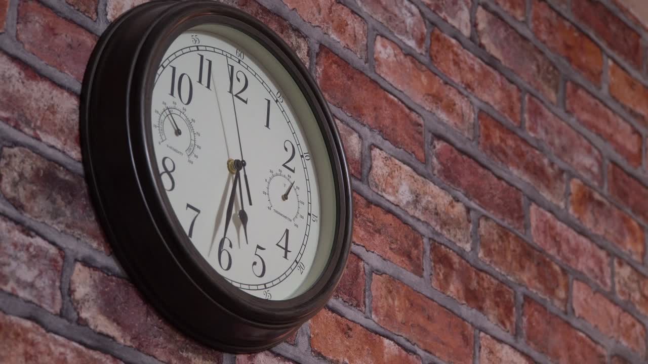 Clock on a brick wall