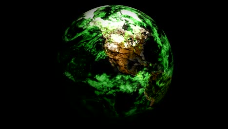 animación de destrucción para limpiar la tierra, fondo, con canal alfa, bucle