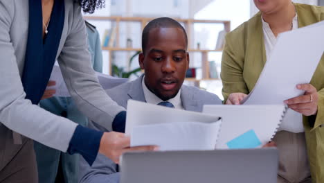 businessman, documents and work overload in time