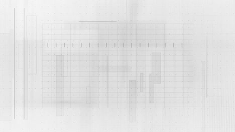 animation of statistics and financial data processing on white background