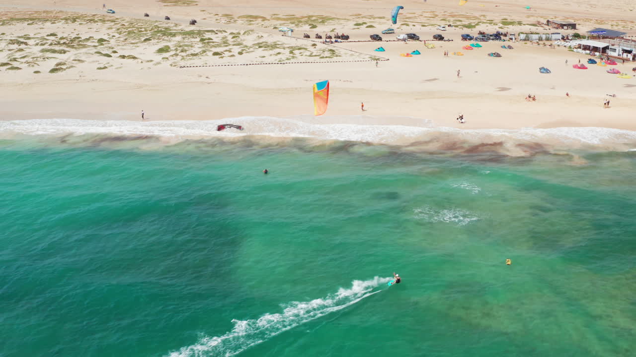 Kite Surfers Training In Sal, Cape Verde Free Stock Video Footage Download  Clips Sports