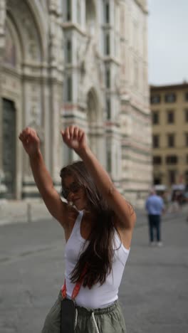 woman exploring florence