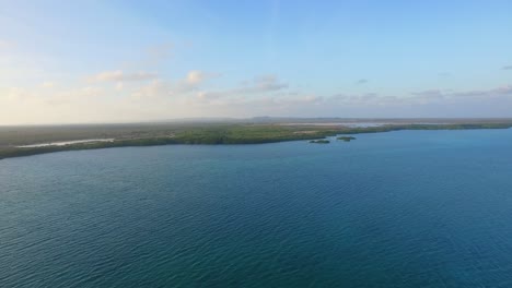 The-lagoon-and-mangroves-of-Lac-Bay-in-Bonaire,-Netherlands-Antilles