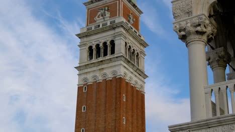 Bell-tower-in-Piazza-San-Marco,-Venice,-Italy