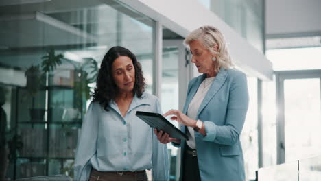 two businesswomen having a meeting and discussing business