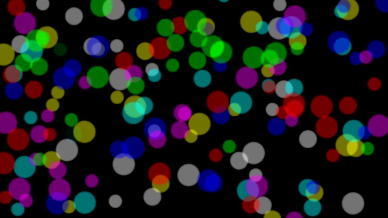 다채로운 보케 라이트 모션 그래픽과 야간 배경