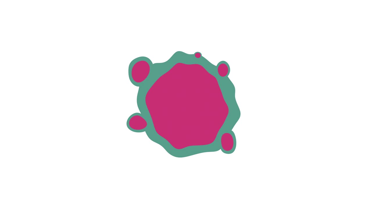 virus cell symbol icon flat loop