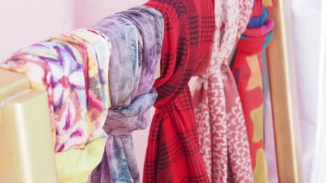 colorful scarves display