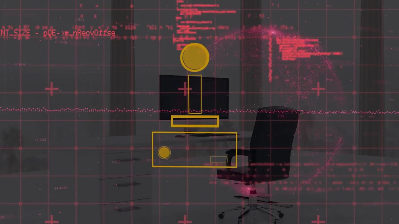 Animation of statistics and data processing over computer circuit board